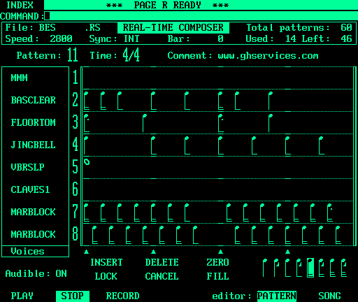Fairlight CMI Series II Page R - Real-Time Composer